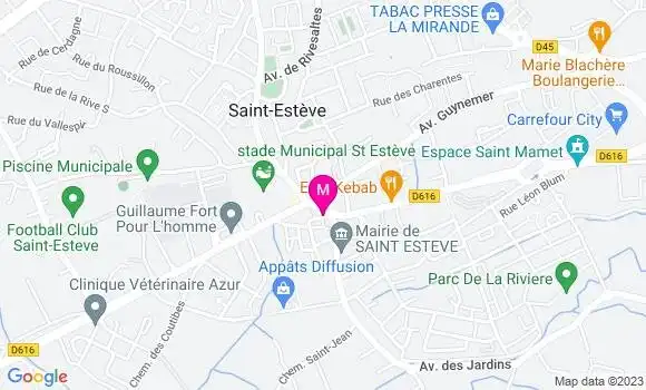 Localisation Restaurant  Au P