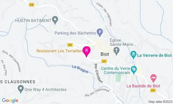 Localisation Restaurant  La Terre des Templiers