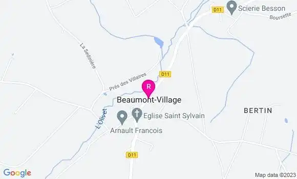 Localisation Restaurant  La Table de Beaumont