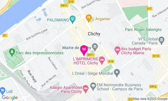 Localisation Restaurant  Region Clichy