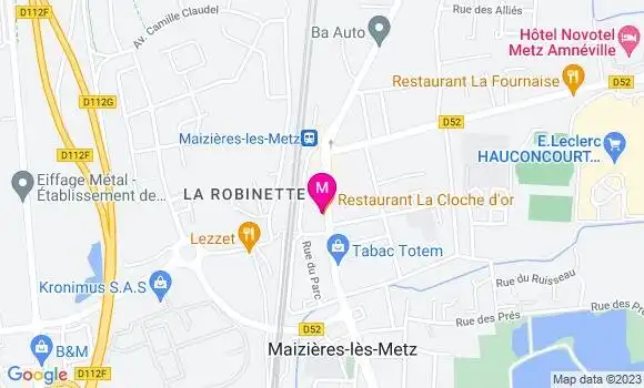 Localisation Restaurant  La Cloche d