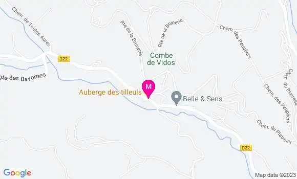 Localisation Auberge des Tilleuls