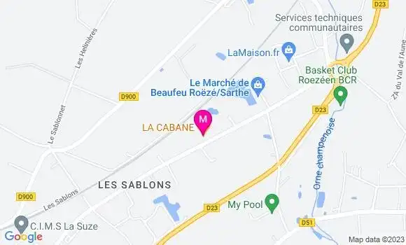 Localisation Restaurant  La Cabane