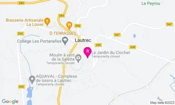 Localisation Restaurant  Le Jardin du Clocher
