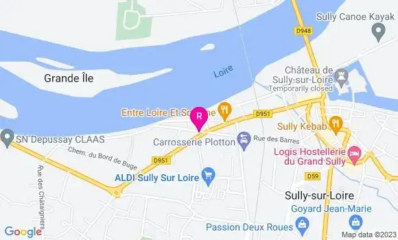 Localisation Restaurant  Aux P