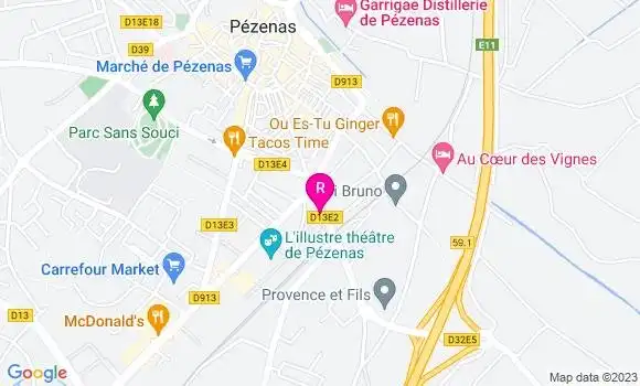 Localisation Pizzeria L
