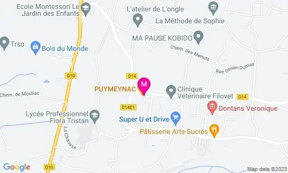 Localisation Restaurant  Puymeynac