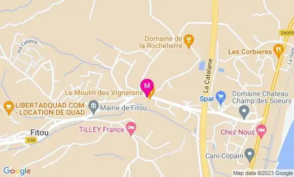 Localisation Restaurant  Le Moulin des Vignerons