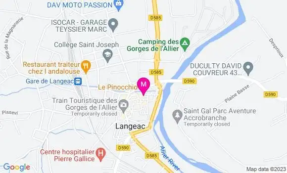 Localisation Restaurant  Le Pinocchio