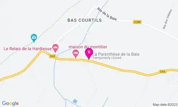 Localisation Restaurant  La Parenthèse de la Baie