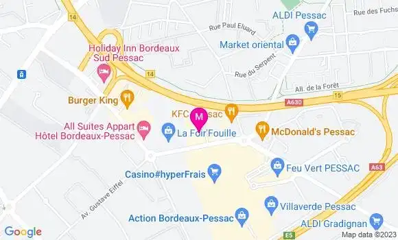 Localisation Restaurant Bar Le Mess