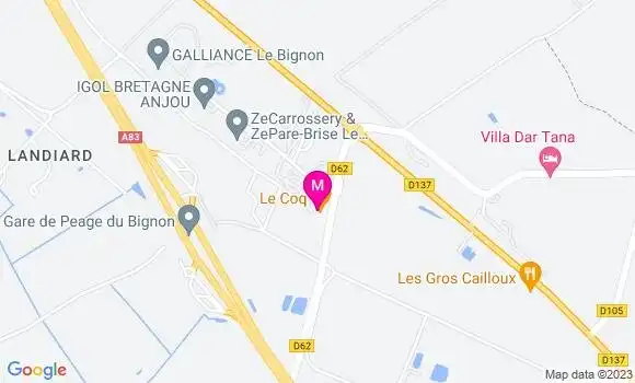 Localisation Restaurant  Le Coq