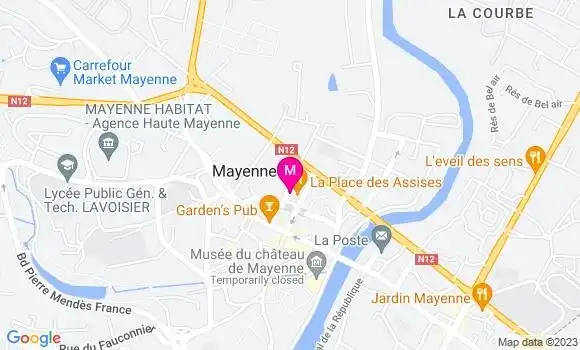 Localisation Restaurant  La Place des Assises
