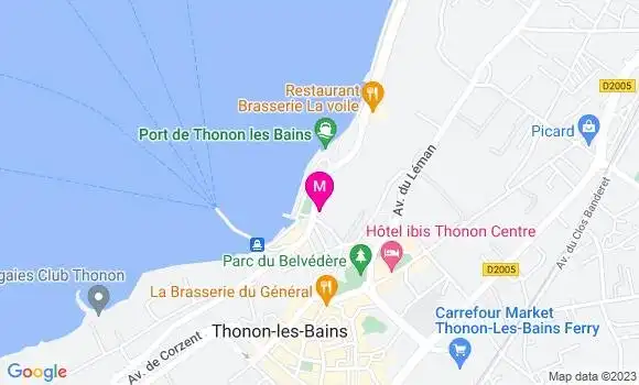 Localisation Restaurant  Les Rives du Leman