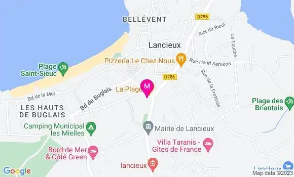 Localisation Restaurant  La Plage