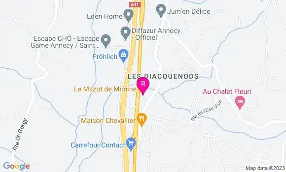Localisation Restaurant  Le Mazot de Mimine