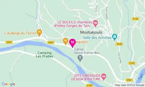 Localisation Auberge la Calquière