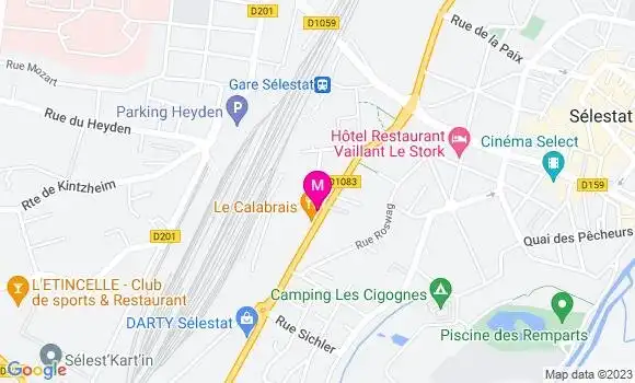 Localisation Pizzeria Le Calabrais