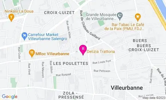 Localisation Pizzeria Delizia Trattoria