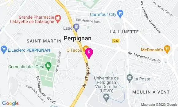 Localisation Restaurant  All Burger