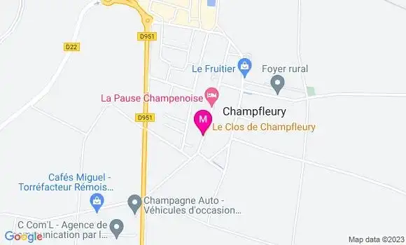 Localisation Restaurant  Le Clos de Champfleury