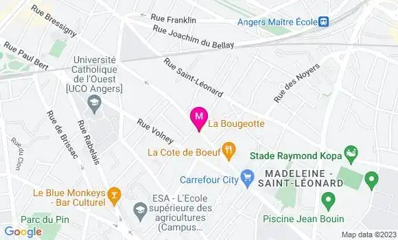 Localisation Restaurant  La Bougeotte