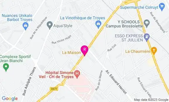 Localisation Restaurant  La Maison