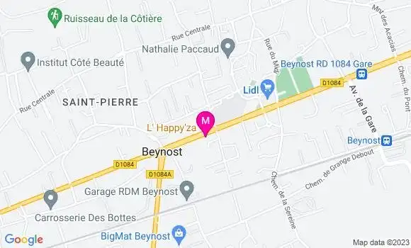 Localisation Pizzeria L