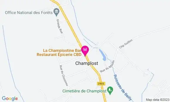 Localisation Restaurant  La Champlostine