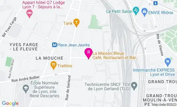 Localisation Restaurant Bar La Maison Bleue