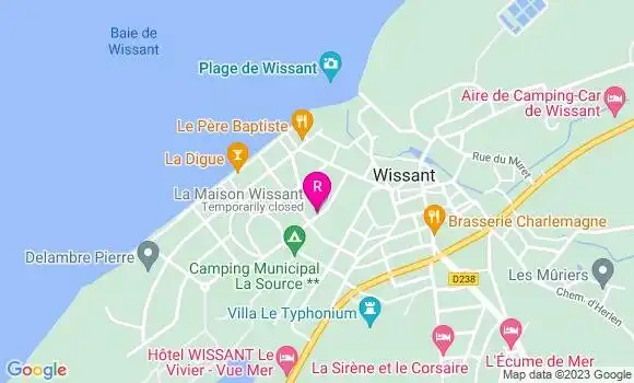 Localisation Restaurant  La Maison Wissant