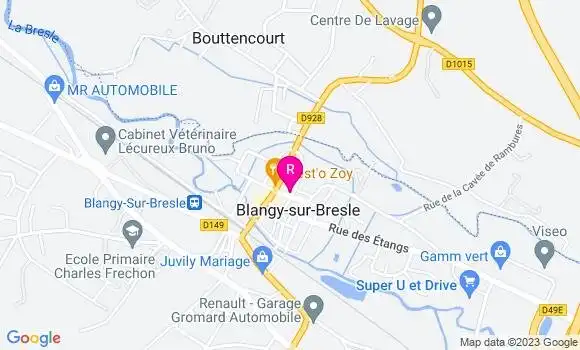 Localisation Restaurant  Au Coeur de Blangy