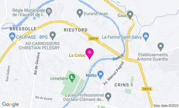 Localisation Restaurant  La Coloc