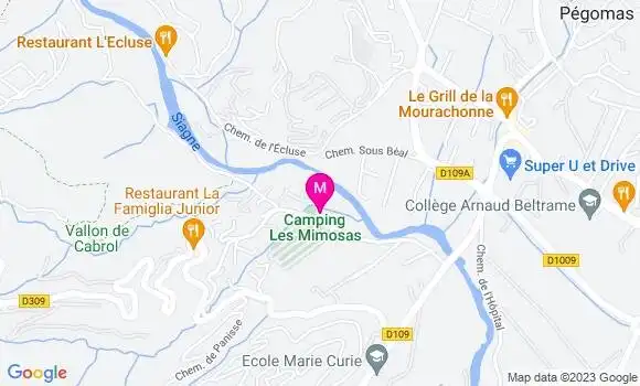 Localisation Pizzeria Pizzéria les Mimosas