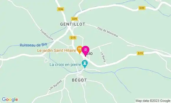 Localisation Restaurant  Le Jardin Saint Hilaire