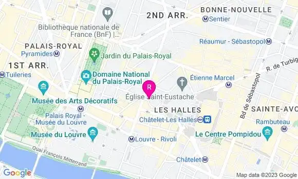 Localisation Restaurant  La Halle aux Grains