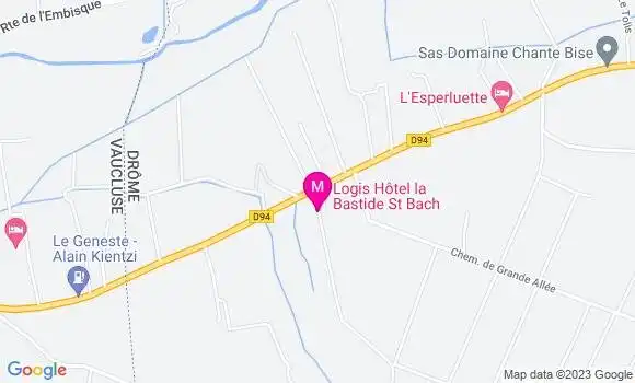Localisation Restaurant Hôtel La Bastide Saint Bach