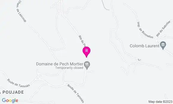 Localisation Restaurant  Domaine de Pech Mortier