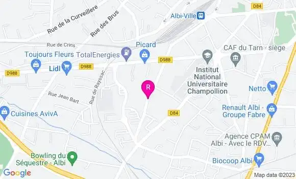 Localisation Restaurant  La Raquette