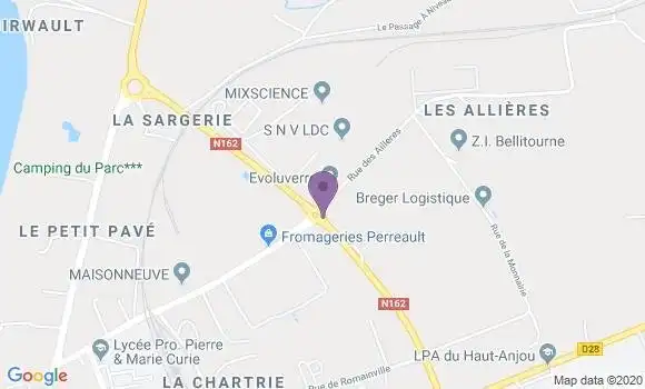 Localisation Restaurant  Le Pont Perdreau
