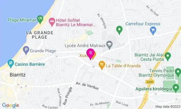 Localisation Restaurant  Xuxu