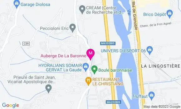 Localisation Restaurant de la Baronne