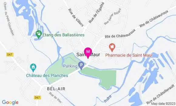 Localisation Restaurant  La Promenade de Saint Maur