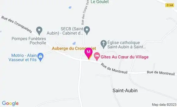 Localisation Auberge du Cronquelet