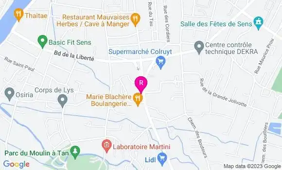 Localisation La Brasserie du Moulin