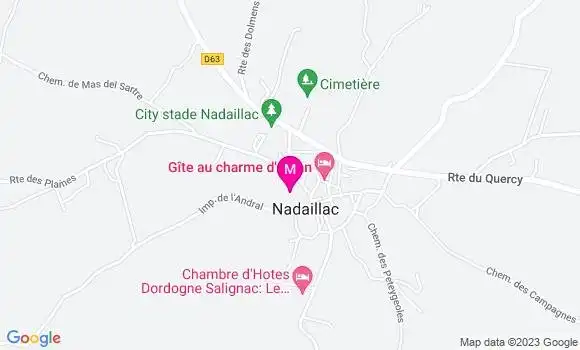 Localisation Restaurant  O Marronnier de Nadaillac