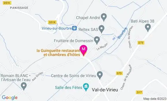 Localisation Restaurant  La Guinguette