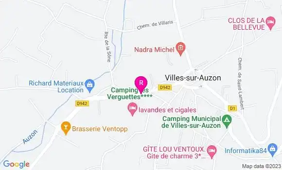 Localisation Restaurant  La Bergerie du Ventoux