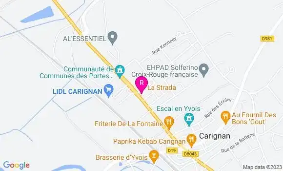 Localisation Restaurant Italien La Strada