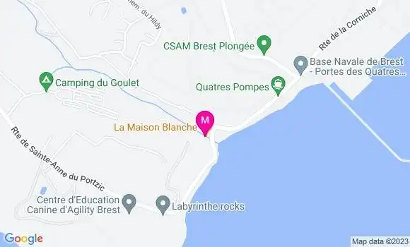 Localisation Restaurant Bar La Maison Blanche